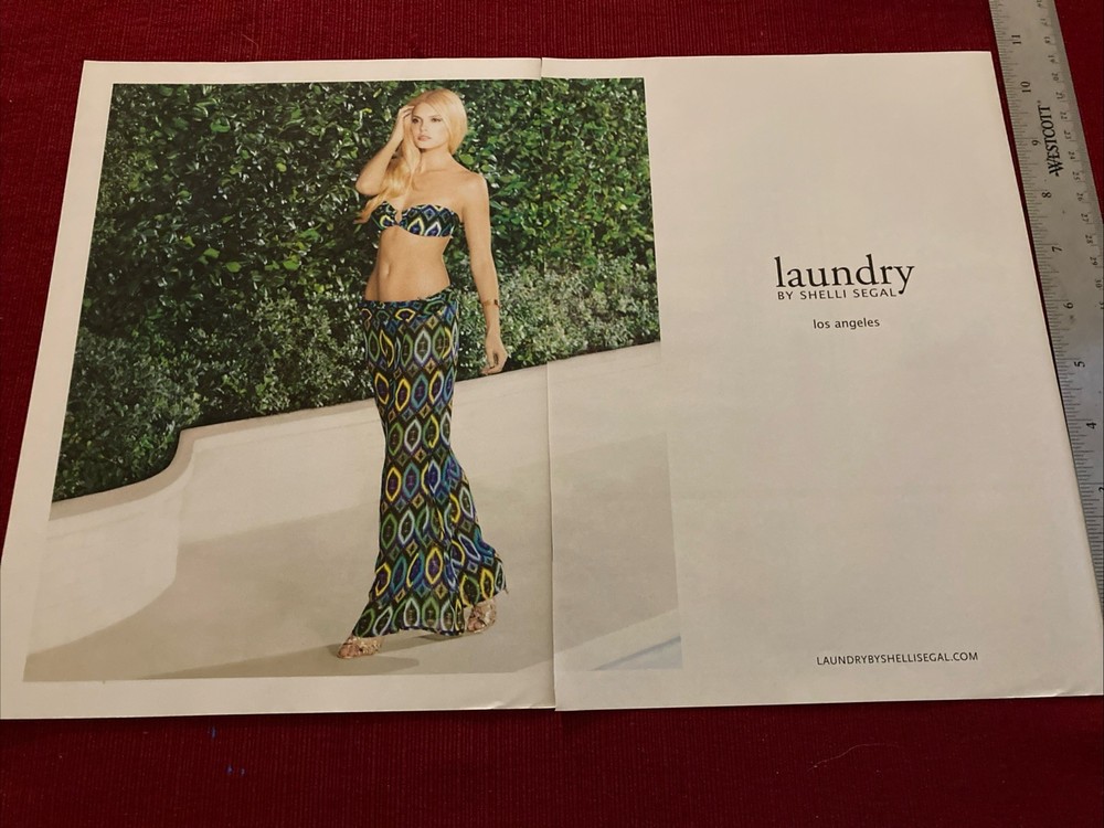 Model Masha Gutic for Laundry by Shelli Segal 2013 Print Ad