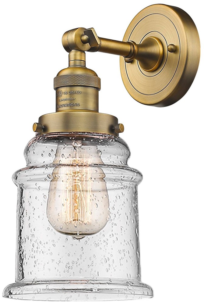 Canton 11" High Brushed Brass Adjustable Wall Sconce