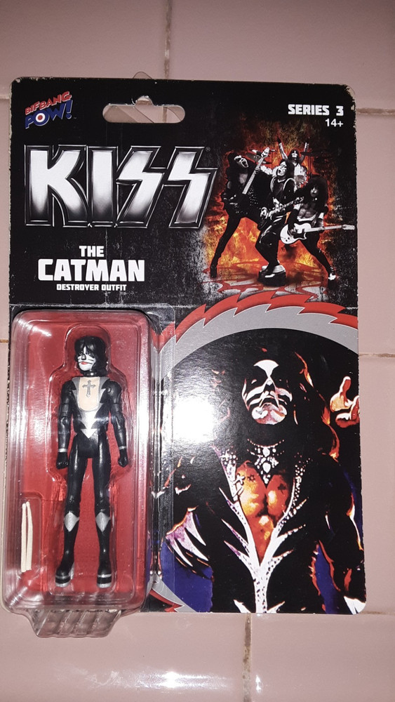 3 Kiss figures from the Destroyer era. Bif Missing Gene Simmons