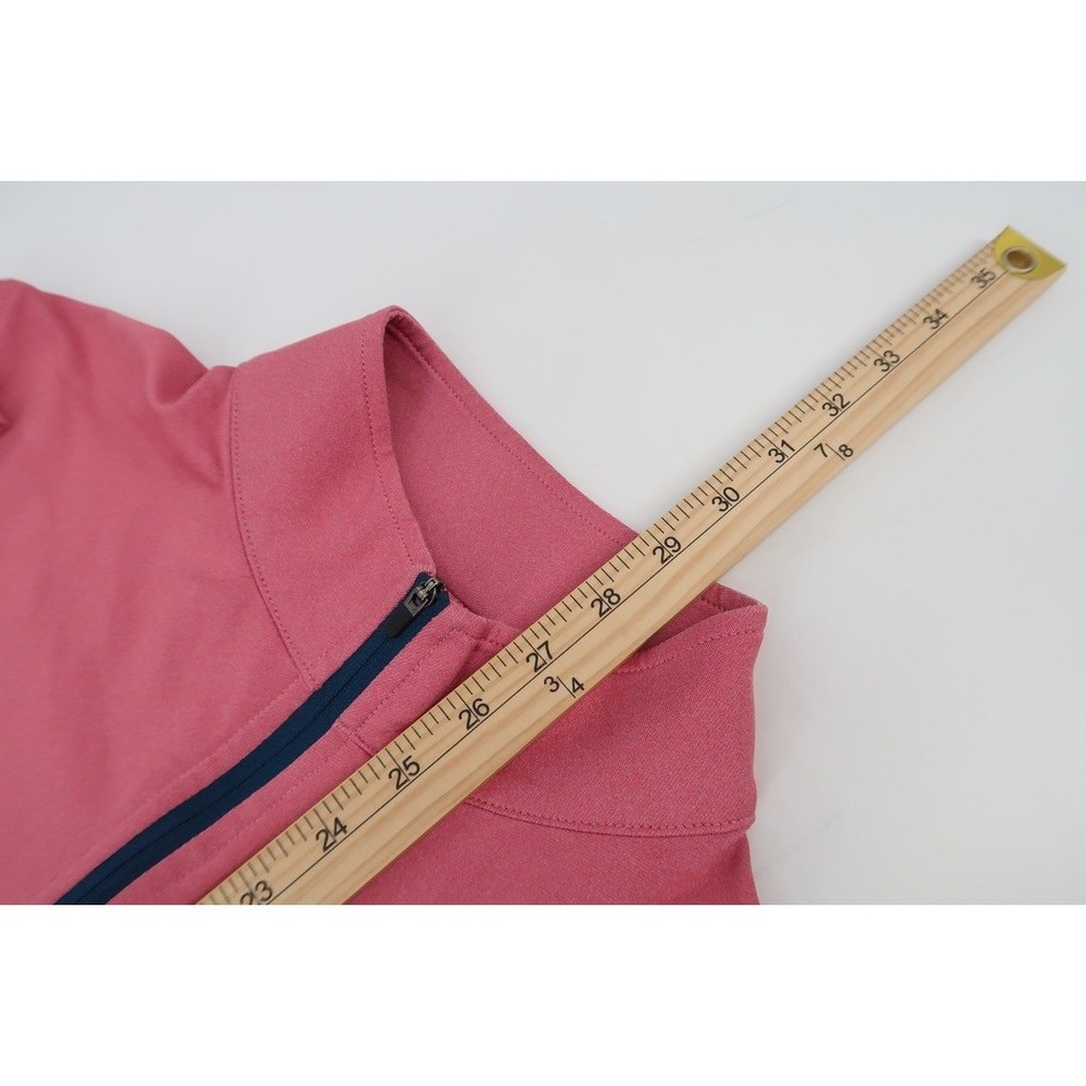 Peter Millar Melange Performance 1/4 Zip Pullover Mens Medium Red Stretch