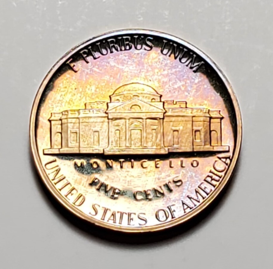 TONED 1981 S  JEFFERSON NICKEL PROOF UNC #C3841