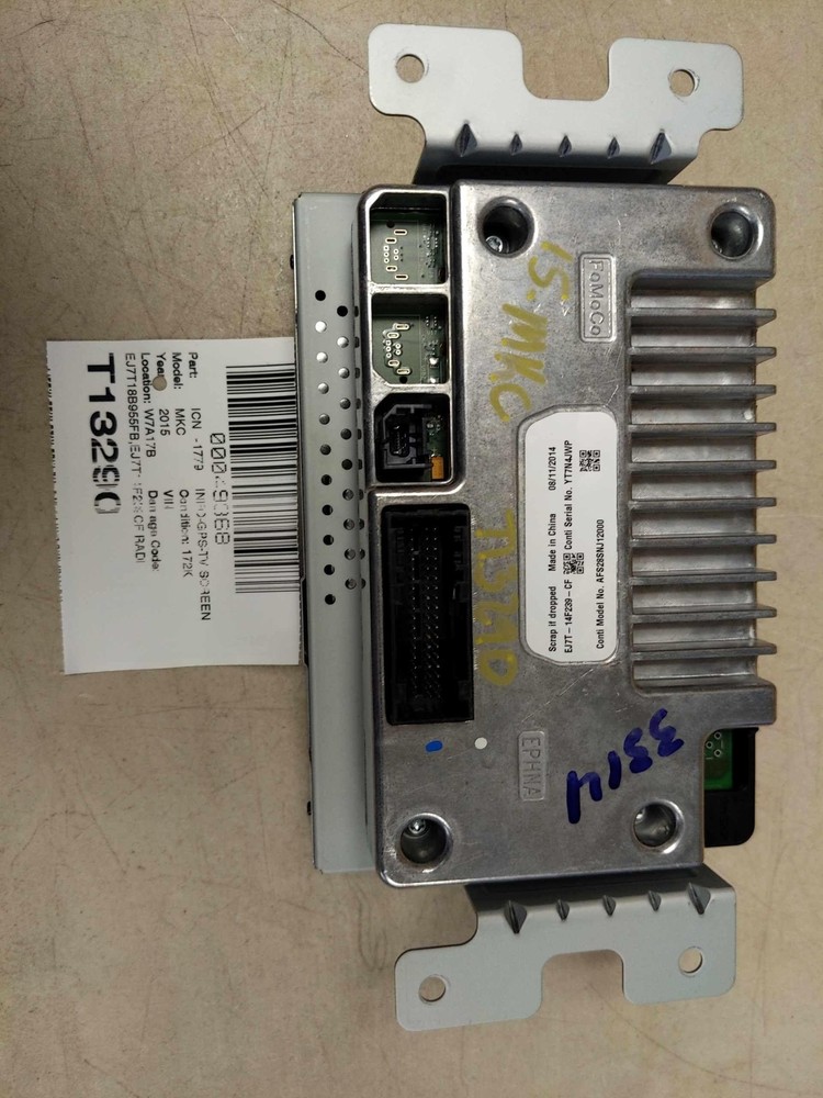 15 LINCOLN MKC EJ7T18B955FB EJ7T14F239CF STEREO DISPLAY SCREEN WITH SYNC MODULE