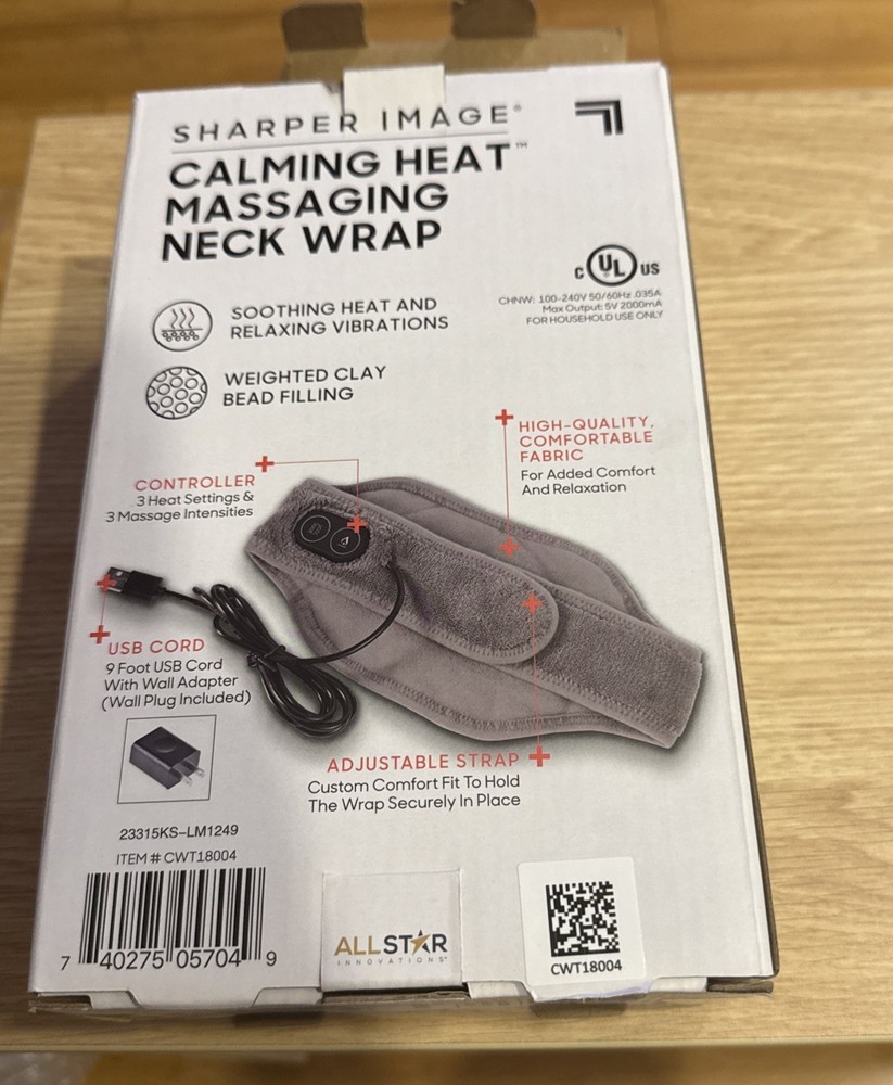 Sharper Image Calming Heat Vibrating Neck Wrap 1 Heating Wrap