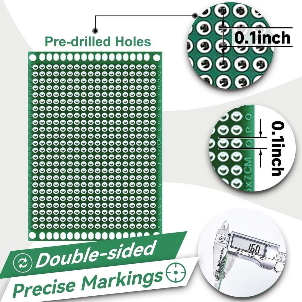 Versatile 104pcs PCB Board Kit for Electronic Prototyping with Header Connectors