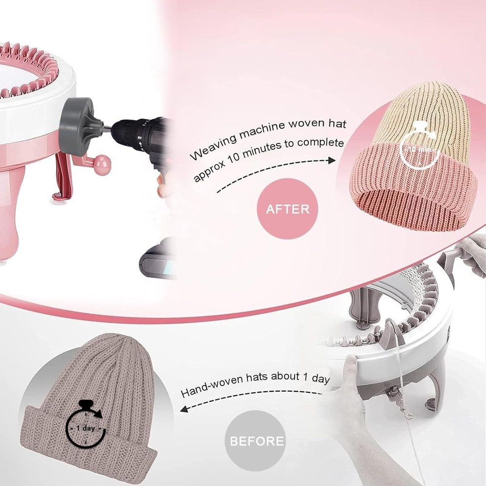 Time-Saving Knitting Machine Adapter with Electric Hex Bit for Quick Projects