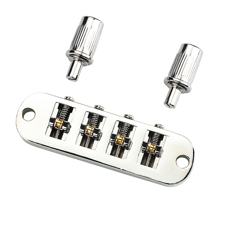 Roller Saddle Bridge Replacement Lightweight 4 String Guitar Bridge For HPGF