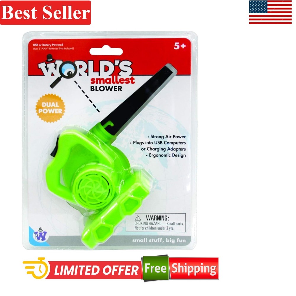 Portable Ergonomic Leaf Blower - Lightweight, USB & Battery Powered Mini Gadget