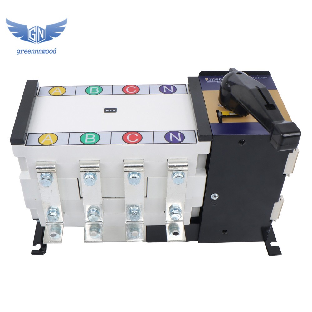 1Pc ATS 400A 4 Poles 110V 220V Grid to AC Generator Automatic Transfer Switch