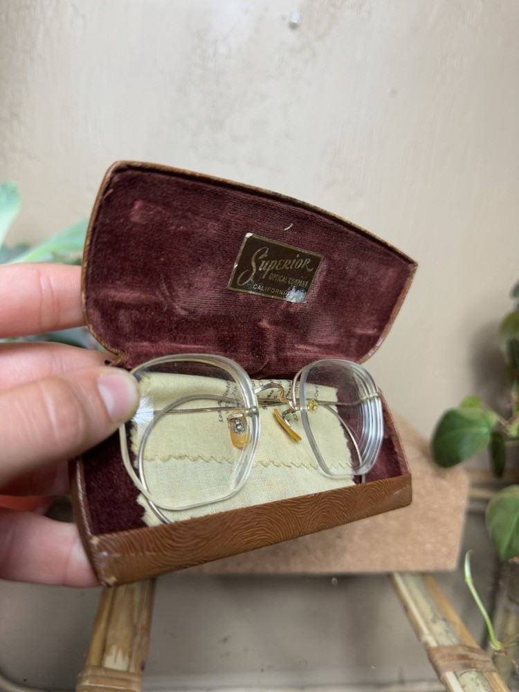 Vintage Wire Bifocals with Case
