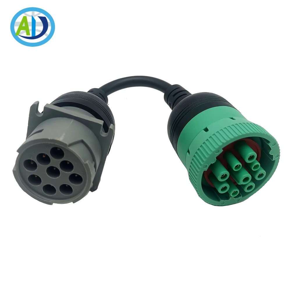 Truck  9 Pin Adapter Interface Diagnostic Cables for CAT ET4,Cummins Engine