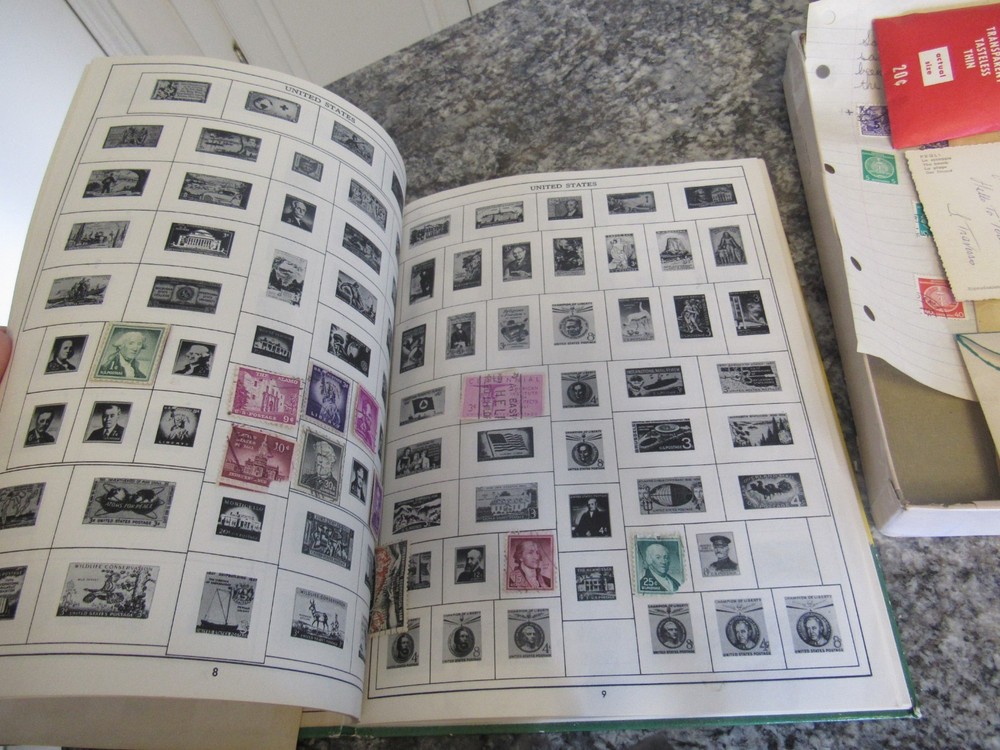 My First Stamp Album Vintage 1960 Minkus Publications Includes Many Stamps