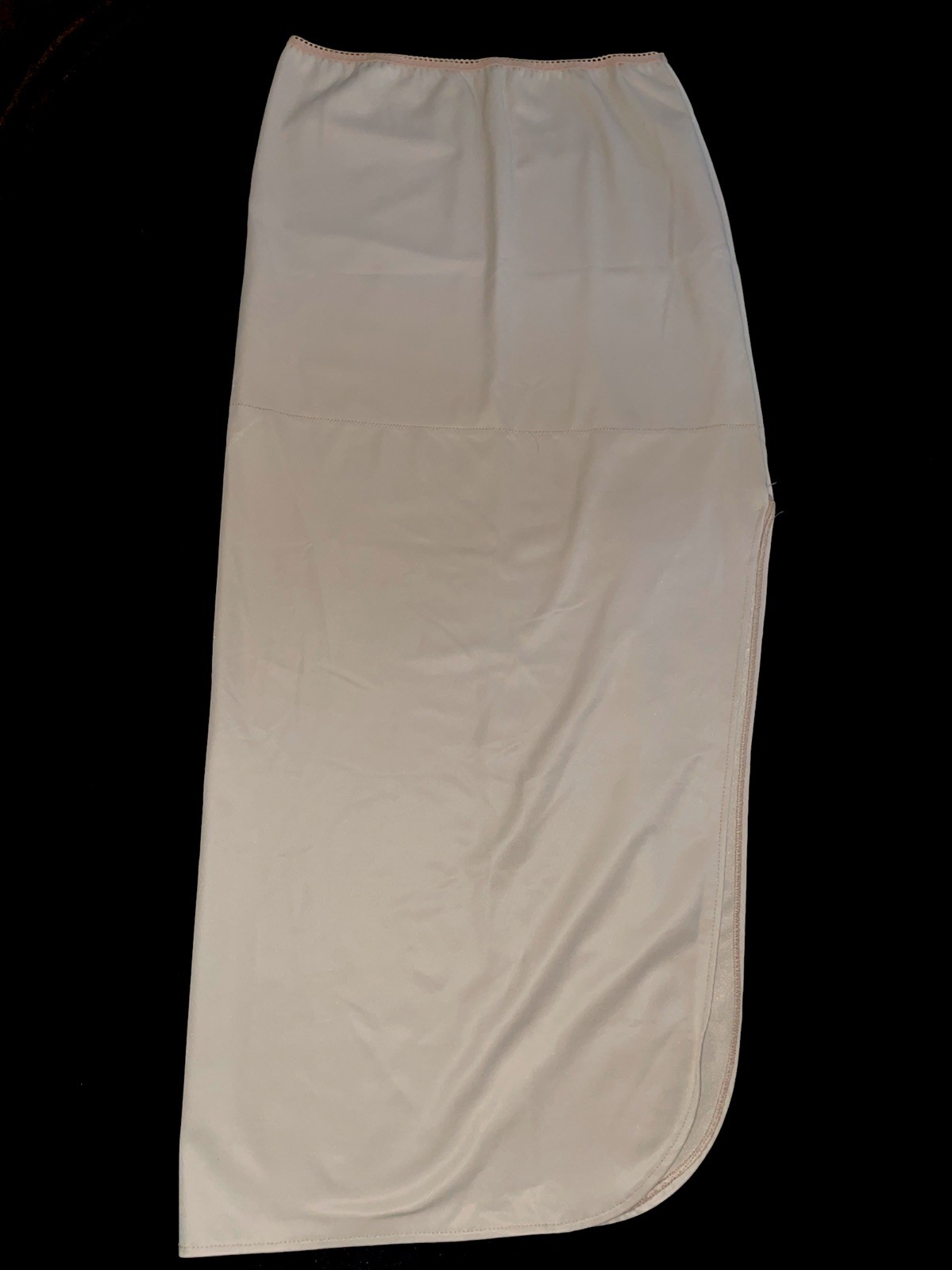 Davids Bridal Half Slip Control Top Support High Slit 7218 Beige Long Medium M