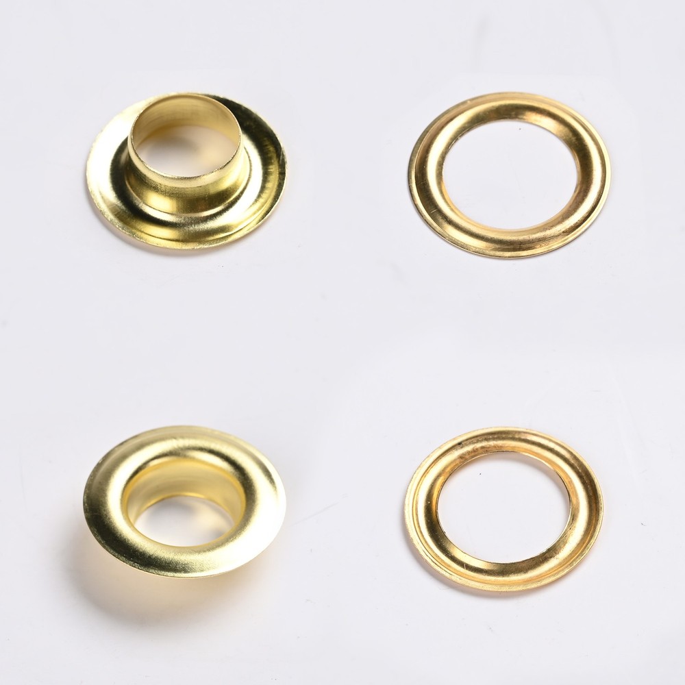 Yescom 300 sets Grommet Kit 1/2 inch Size #4 Solid Brass Eyelets Washers