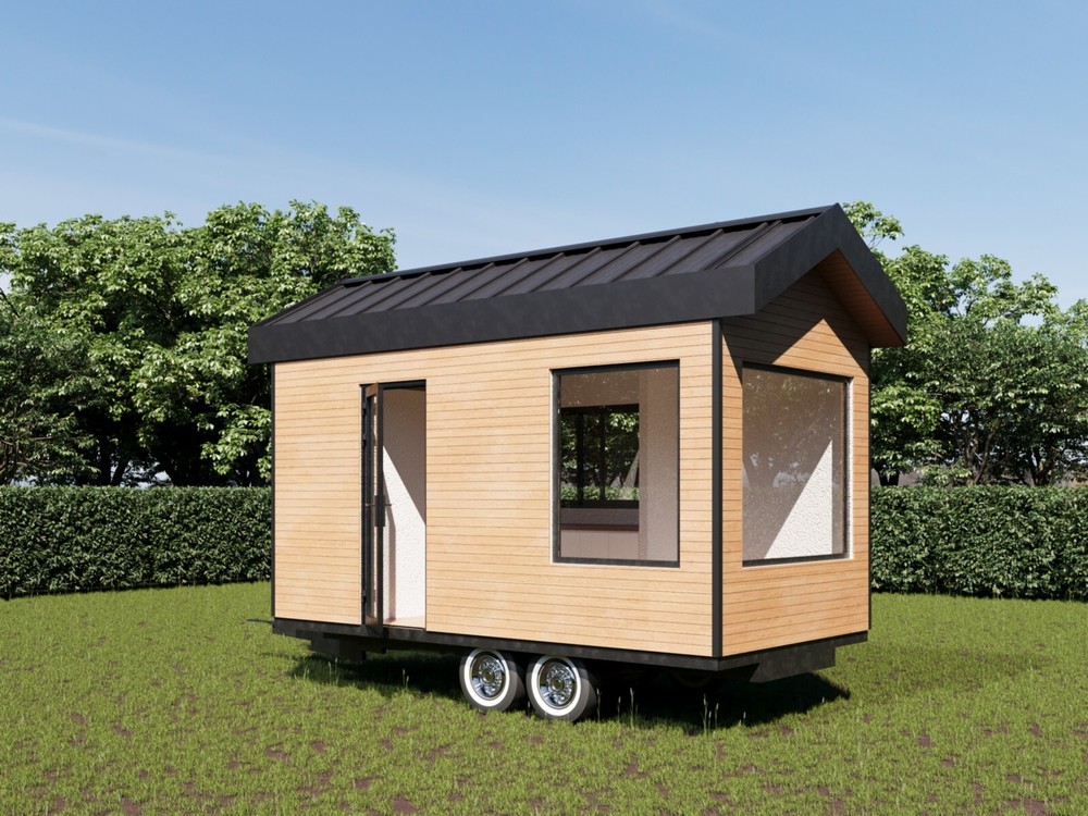 Tiny Home Plans on Wheels 115sqft - Mobile Living Design with 3D Visuals