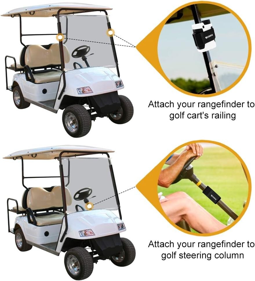 Magnetic Rangefinder Mount Strap for Golf Cart Railing, Adjustable Rangefinder M