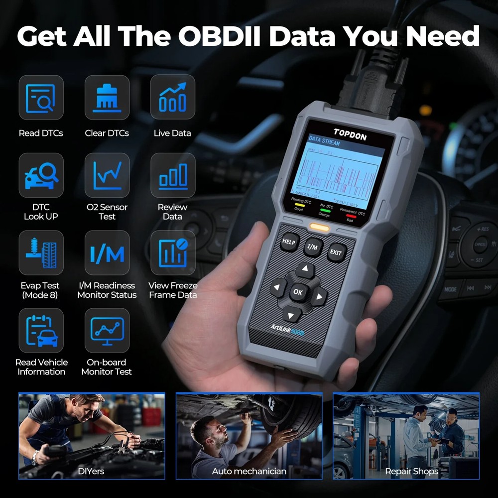 TOPDON ARTILINK500B TABLETS MID-LEVEL DIAGNOSTIC DIY TOOLS USA
