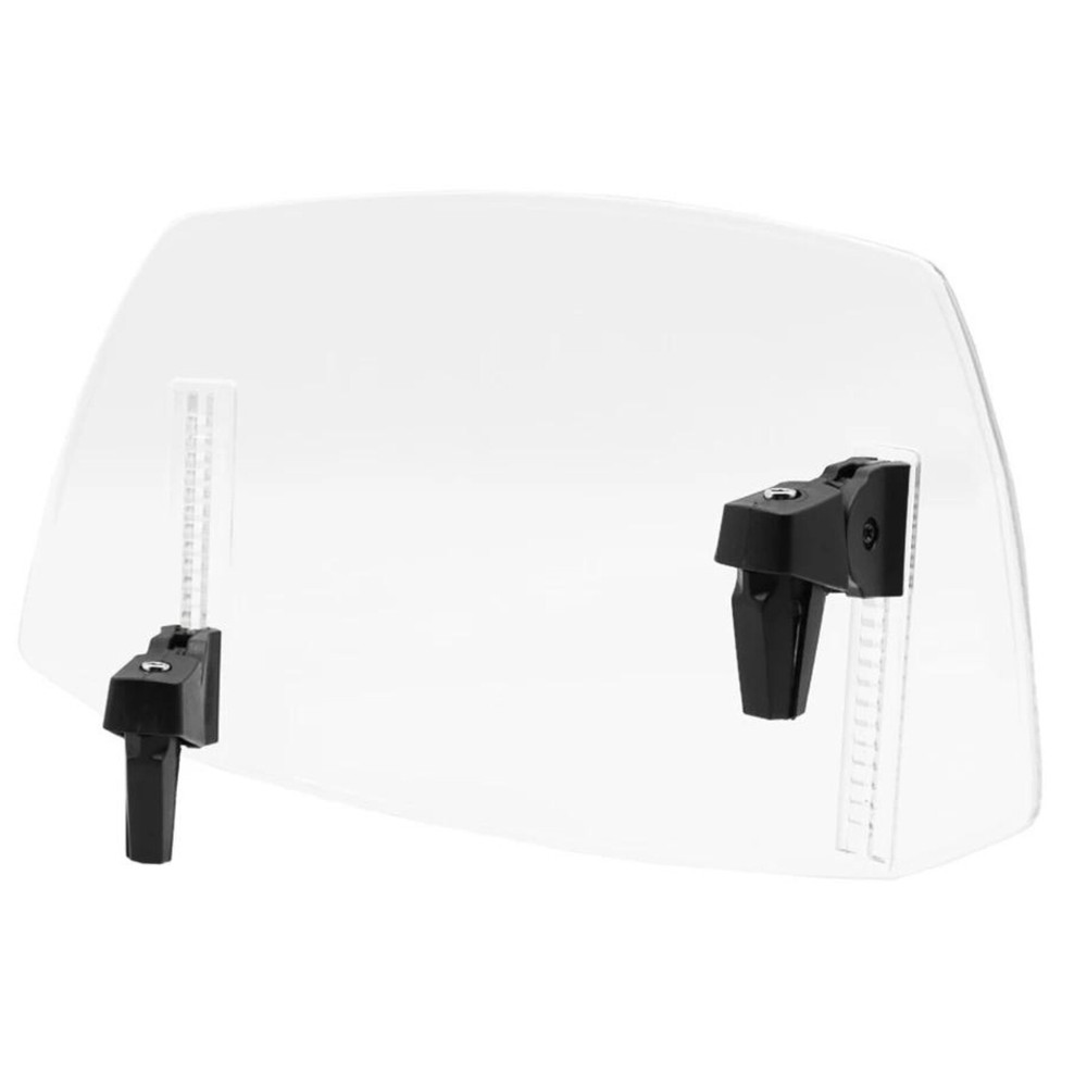 Clear Motorcycle Adjustable Clip On Windshield Extension Spoiler Wind Deflector