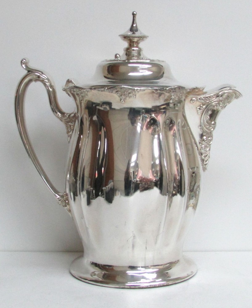 FABULOUS OLD 1860's SILVER PLATE MASSIVE LEMONADE PITCHER POUR