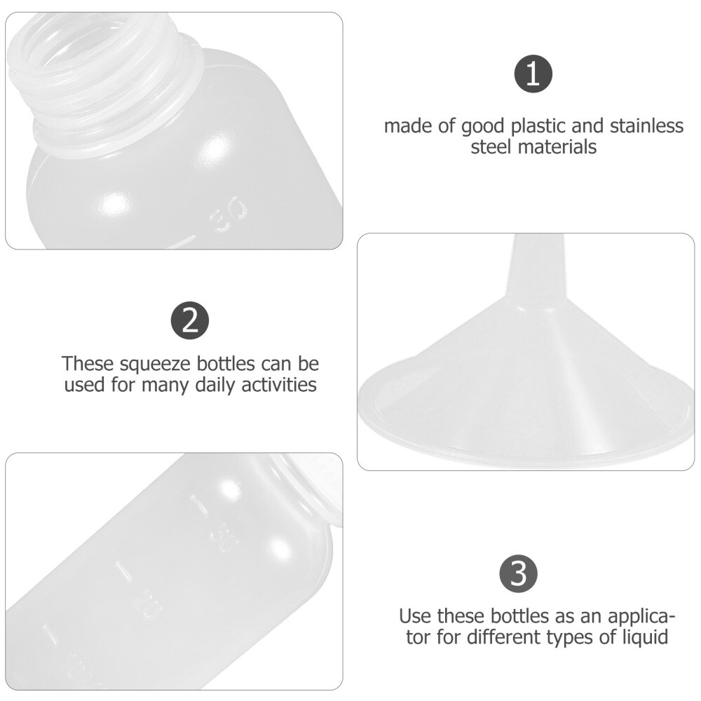 1 Set Applicator Bottles Reusable Needle Bottles Portable Tip Bottles