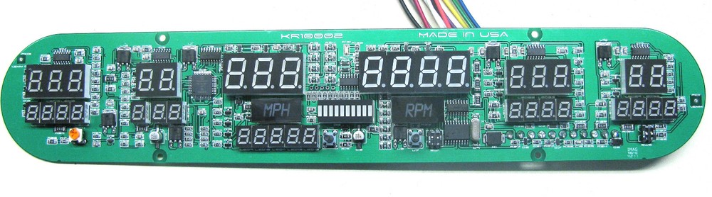 BLUE INTELLITRONIX Digital 6 Gauge LED Panel