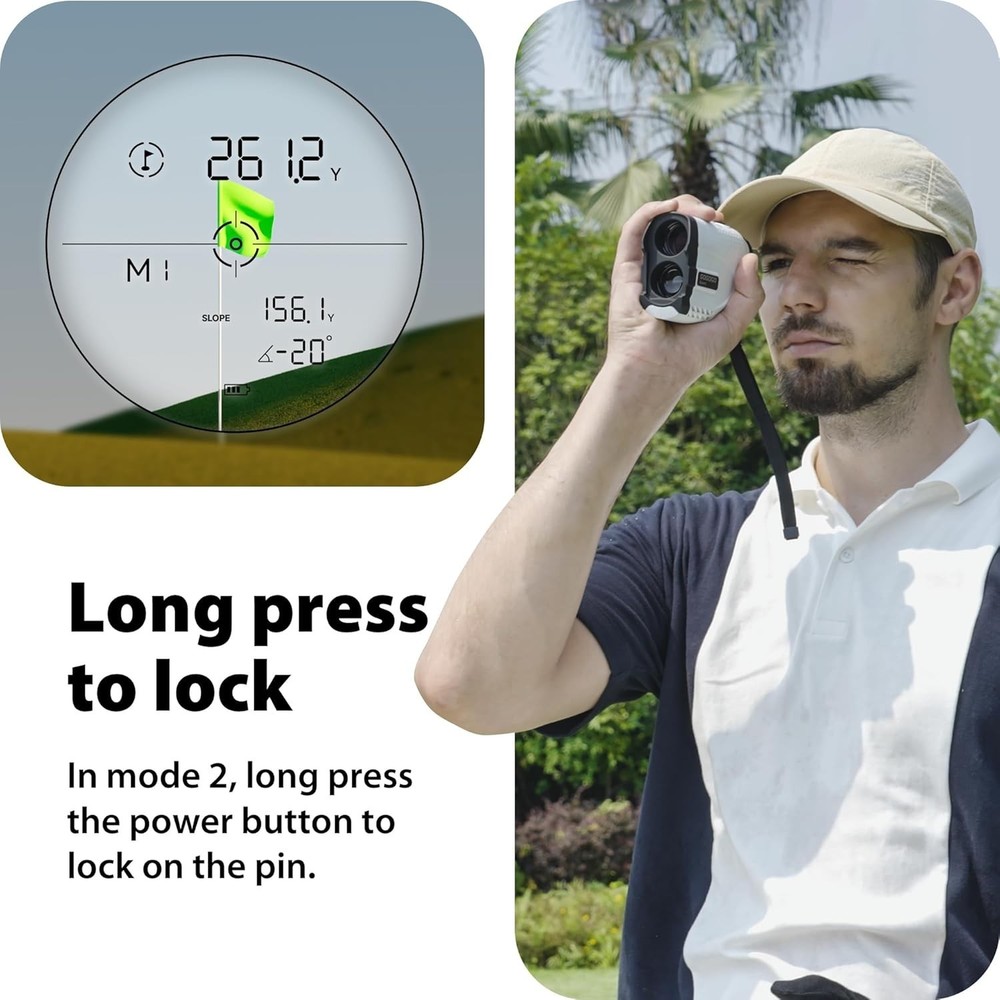 High Precision Golf Rangefinder - Slope Function, Perfect Gift for Golfers