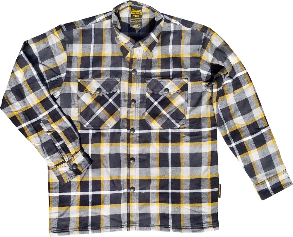 Scorpion Covert Flannel 2XL White/Yellow
