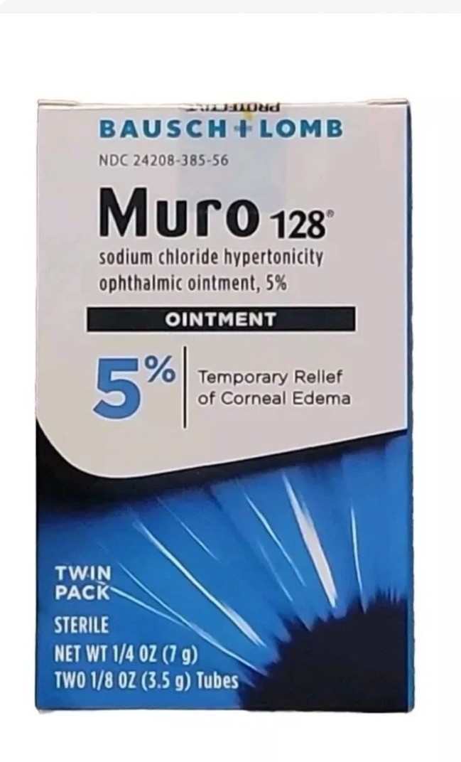 Muro Bausch & Lomb 128 Sodium Chloride Ointment 5% Twin Pack EXP 2026 (3.5G)