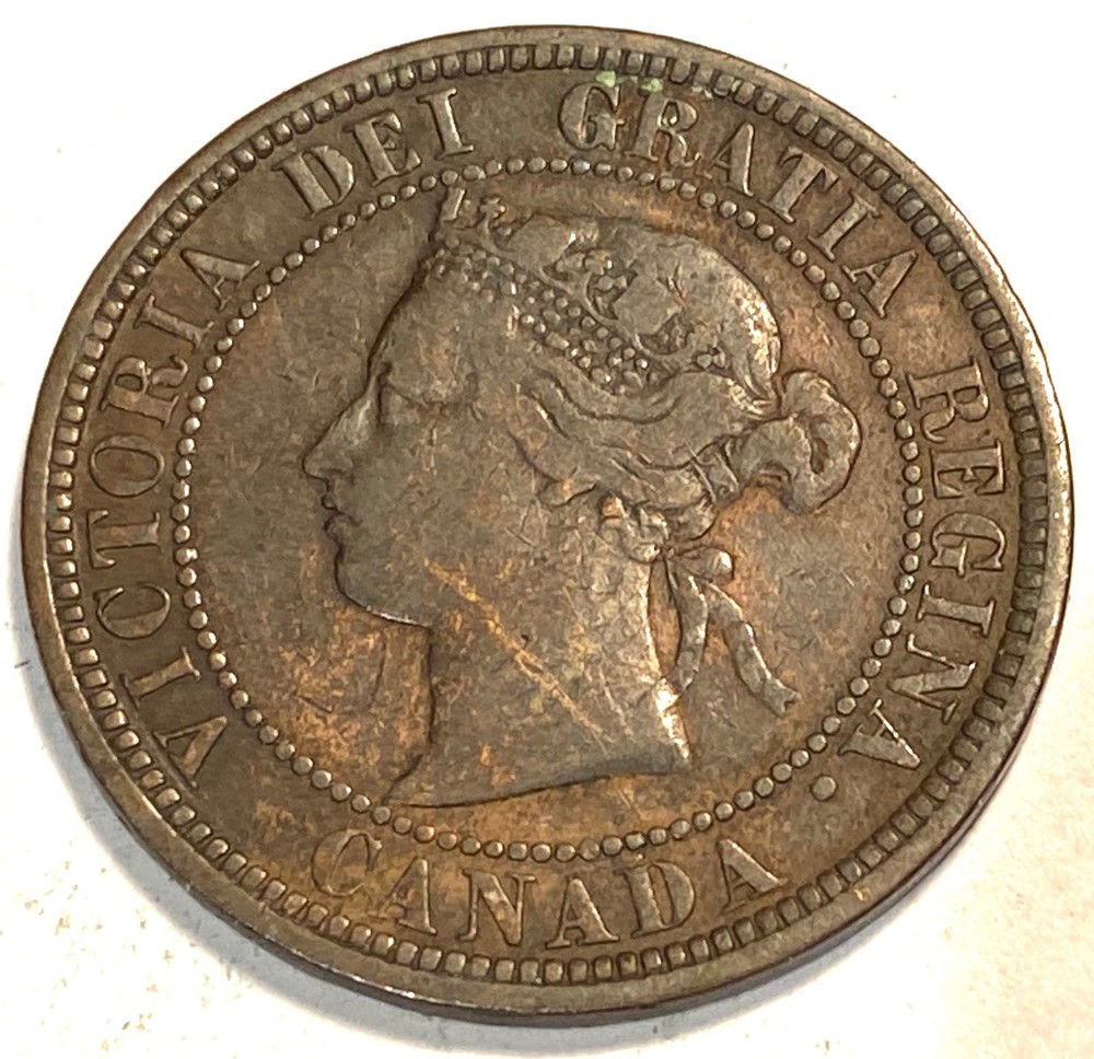 1876 H Canada Large Cent Higher Grade #5