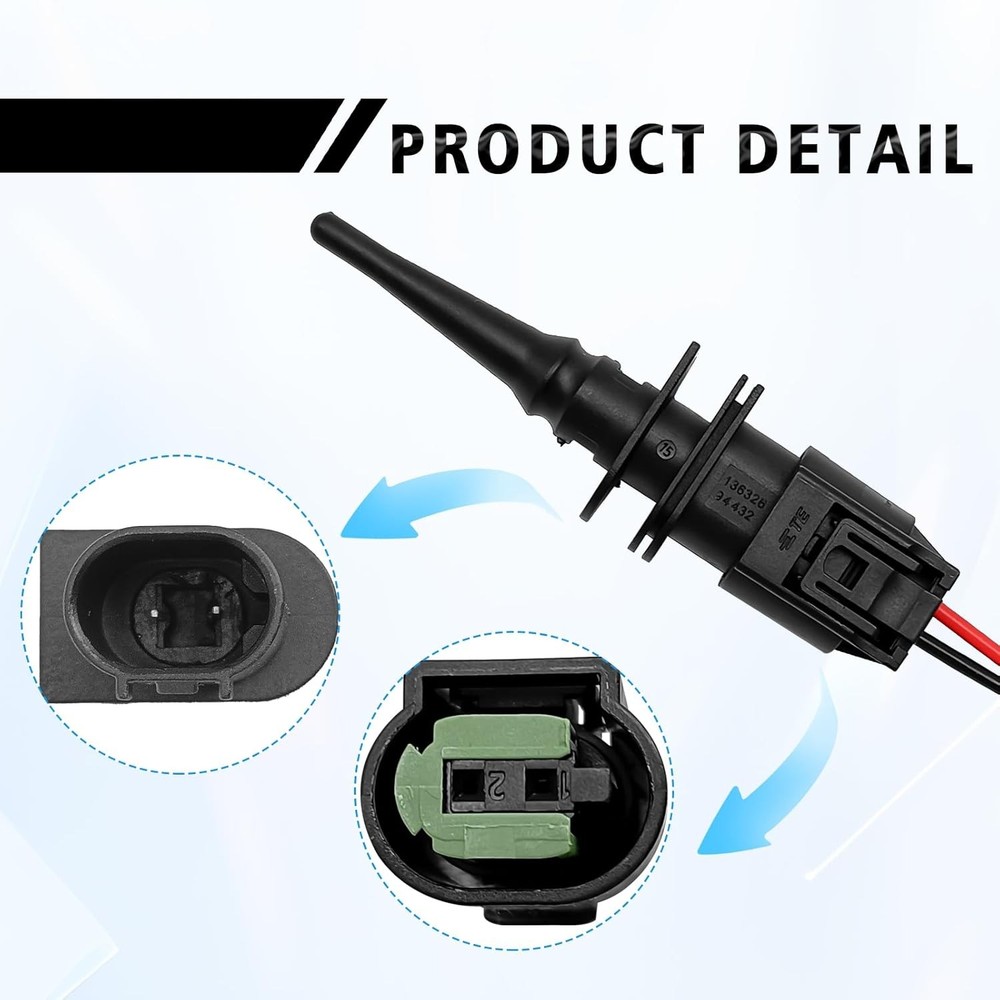 Outside Ambient Air Temperature Temp Sensor - Connector Pigtail Plug Compatible