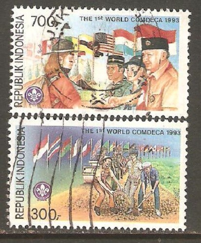 INDONESIA 1993 BOY SCOUTS COMDECA Flags USED