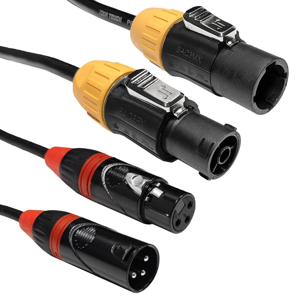 5' PowerCON True 1 and DMX Combo Pro Cable (3 Pin)