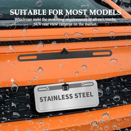 Standard License Plate Backup Camera Mounting Plate,Movable Adjustable