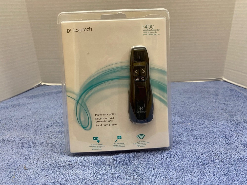 Logitech New R400 Presenter Remote Control & Laser Pointer 910-001354
