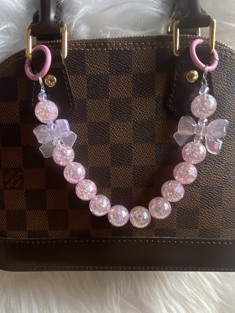 Pink Y2K Chain Charm strap Replacement handle Extension Handbags purses Handmade