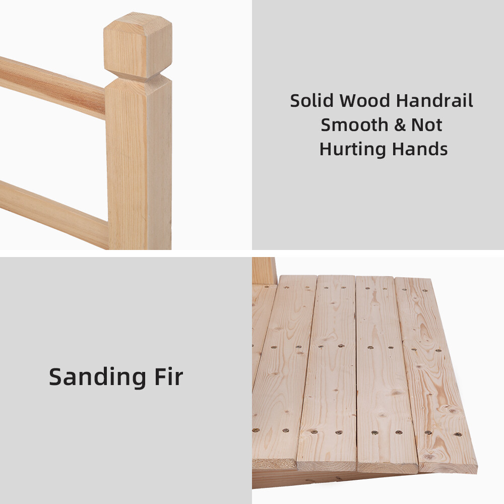 Arch Bridge Small Wooden Bridge Courtyard Anticorrosive Wood Landscape Bridge