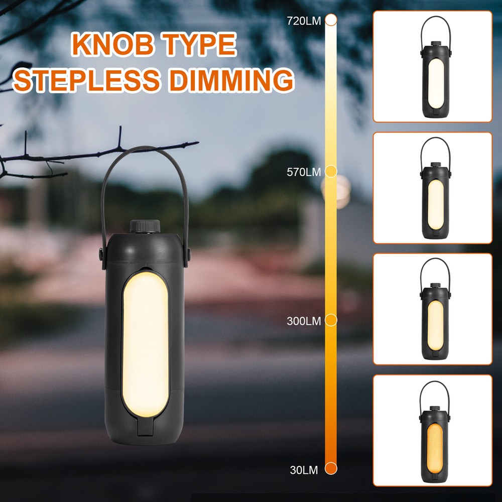 Foldable USB LED Flashlight Tent Light Rechargeable Camping Multifunctional Lamp