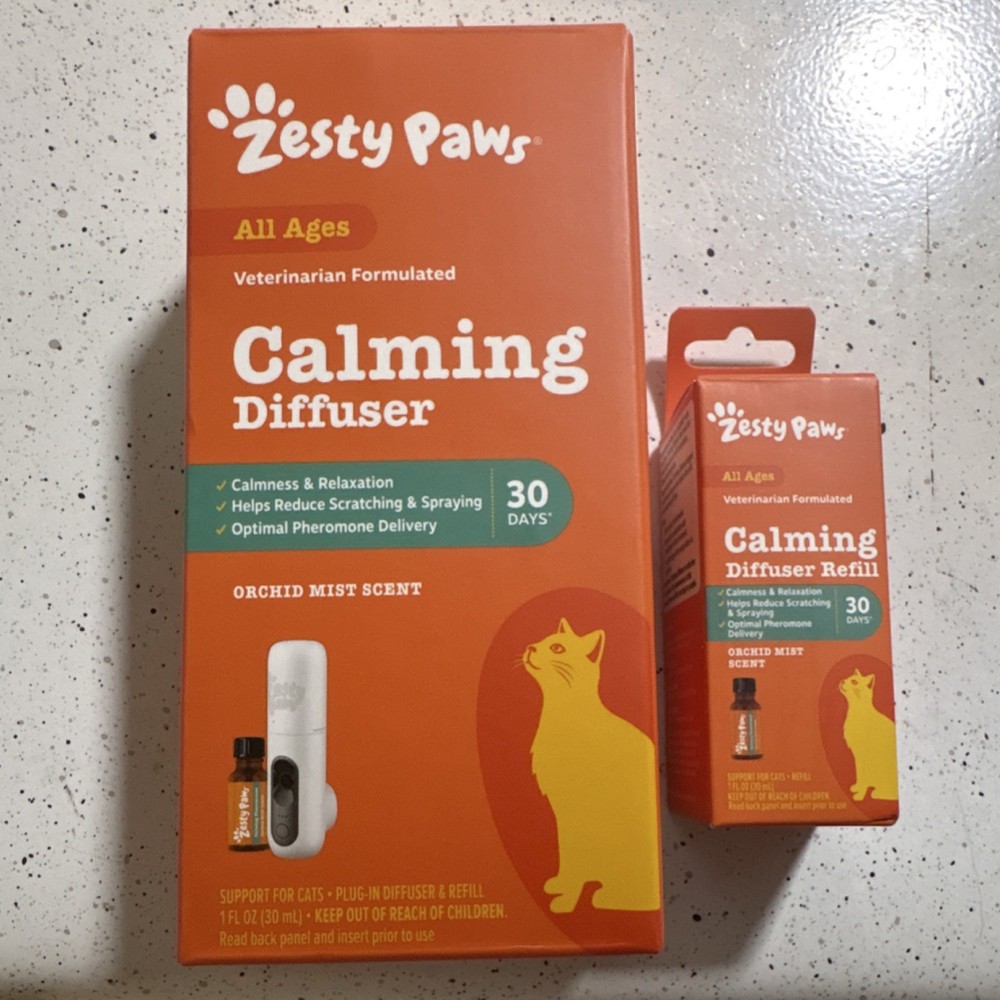Zesty Paws Calming Diffuser Kit & Refill for Cats Orchid Mist