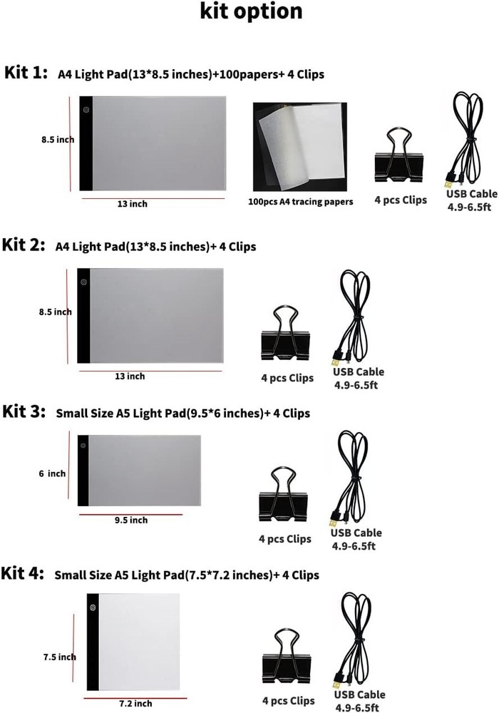 Portable A5 Dimmable LED Tracing Light Box - Ultra-Thin, Eye Protection Tech