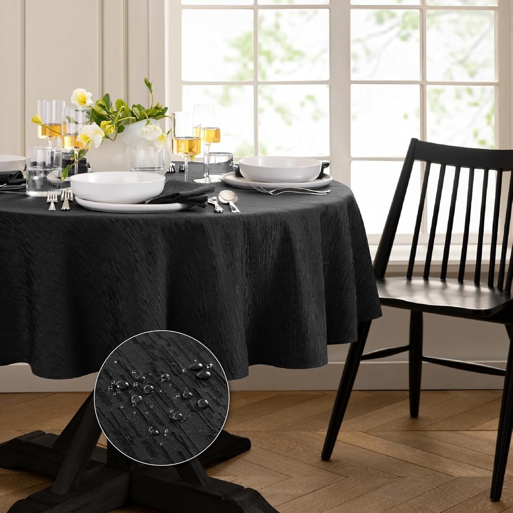 Home Fashions Continental Solid Texture Water Stain & Wrinkle Resistant