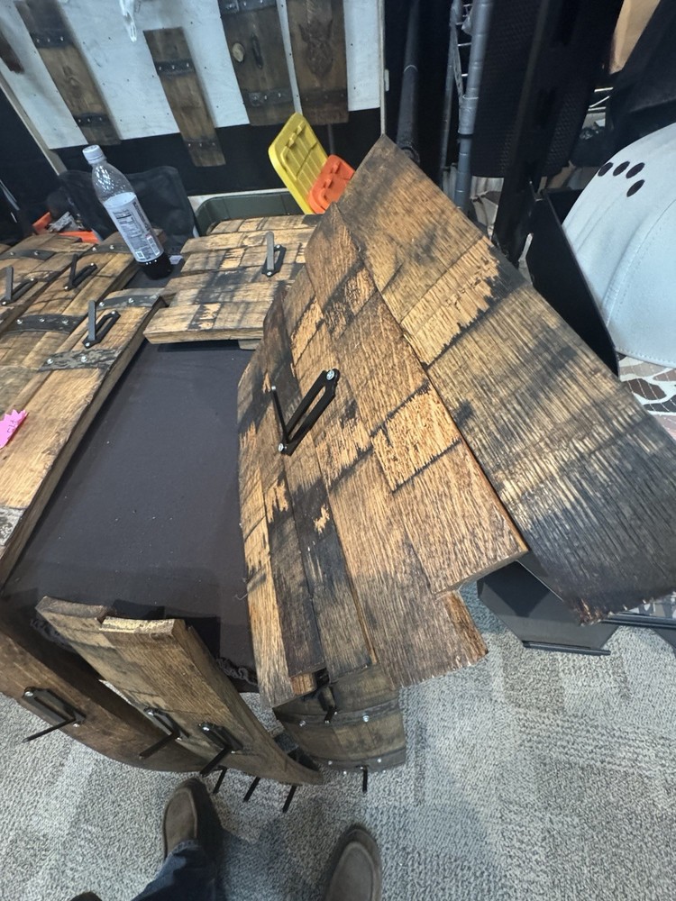 Rustic Bourbon Barrel Broken Stave Skull Plaques “Free Shipping”