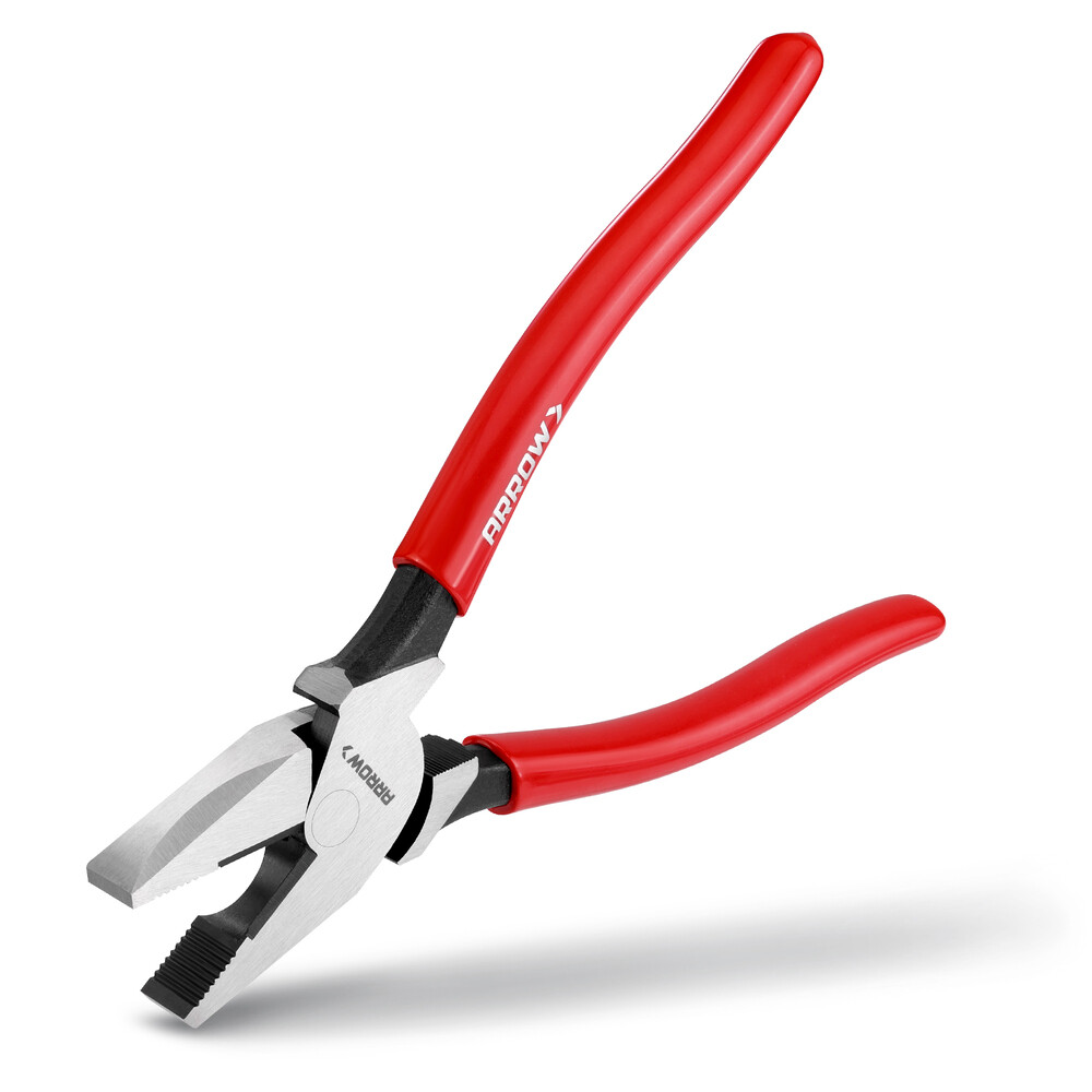 ARROW 8" High Leverage Linesman Pliers Sharp Edge Side Cutters Plier for Cutting