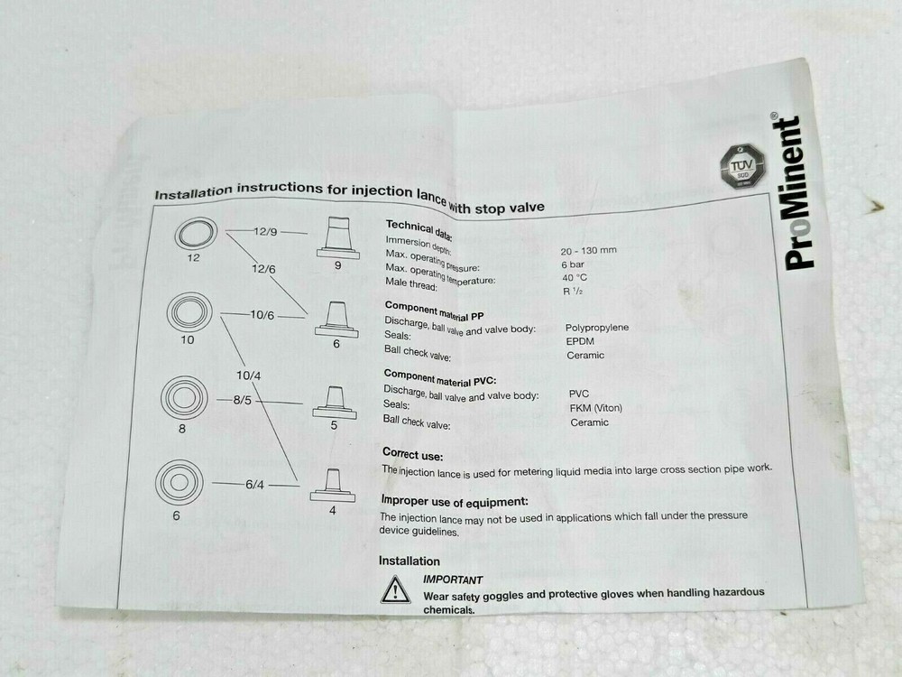 Prominent Injection Lance Kit #NEW