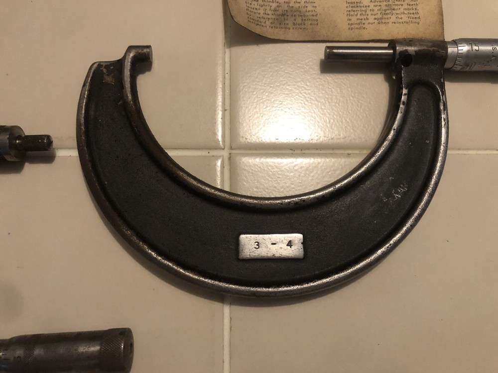 5 PIECE SLOCOMB MICROMETERS SET