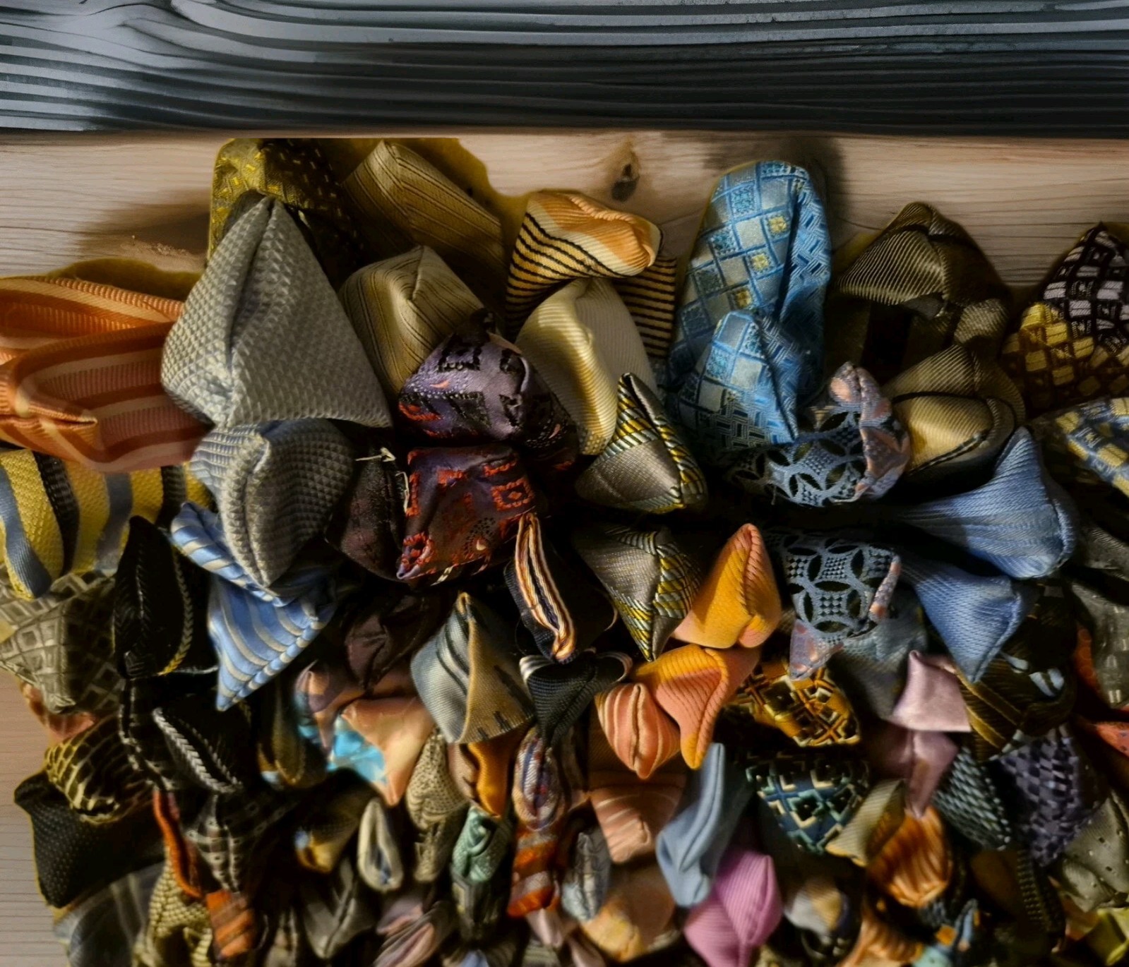 Dreamweavers Shaggy Multicolor Patchwork Silk Necktie Throw Pillow Sham 18"