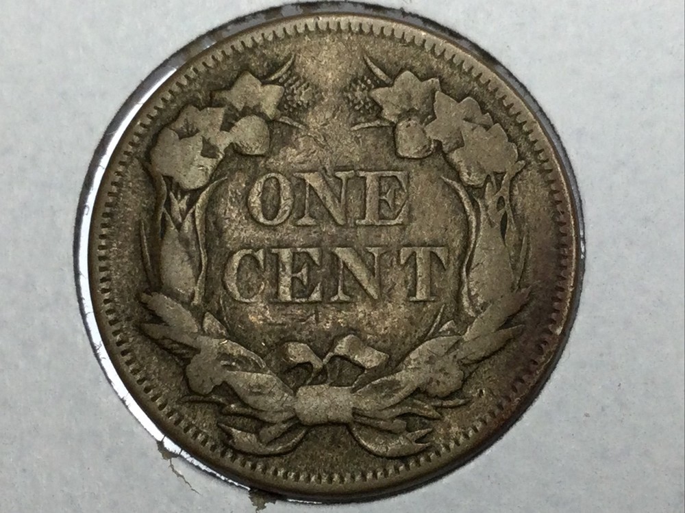 1858 small letter Flying Eagle Cent in very fine plus