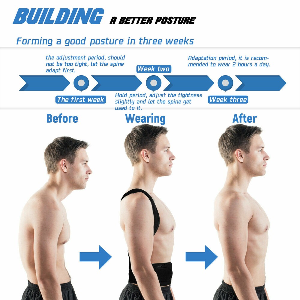Corrector Brace Back Posture Corrector Women Men Support Adjustable Belt.