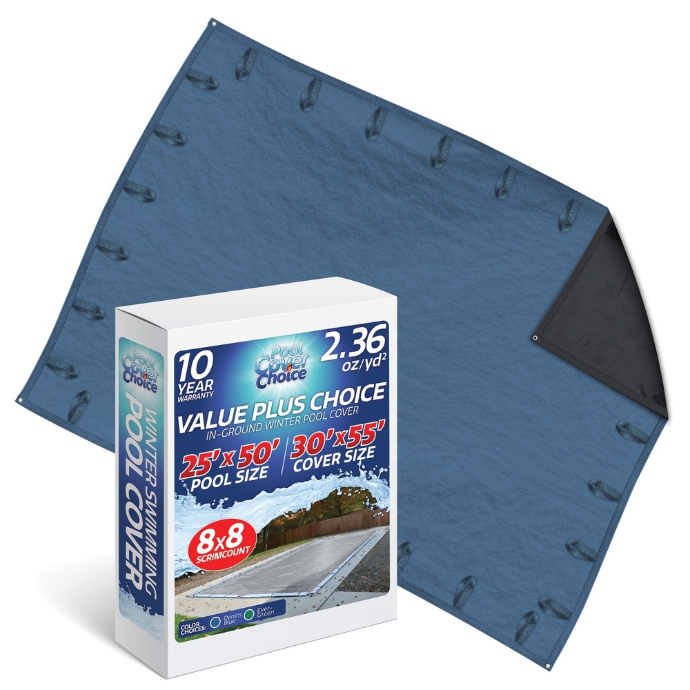 PoolCoverChoice Winter Swimming Pool Cover for 25 ft x 50 ft Rectangular Pool