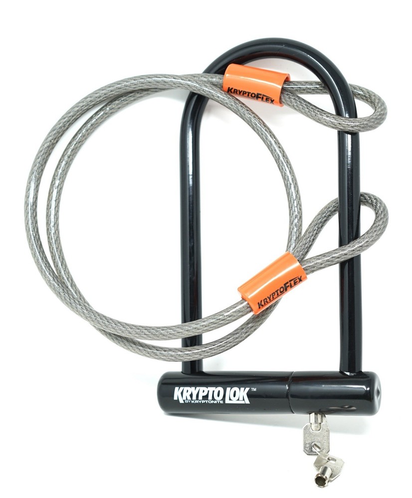 Kryptonite KryptoLok U-Lock with Kryptoflex Cable2KeysBikeLock VeryGoodCondition