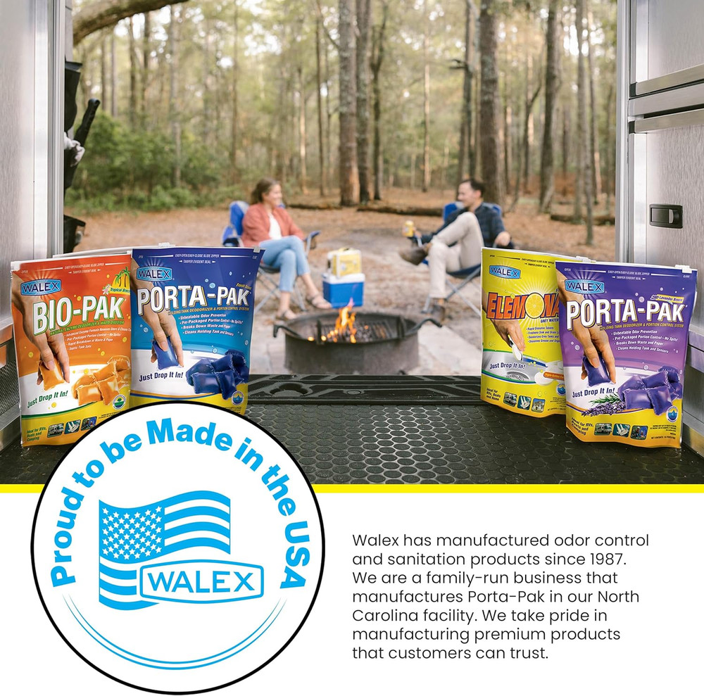Porta-Pak Black Holding Tank Deodorizer & Portion Control System Drop-Ins - Rapi