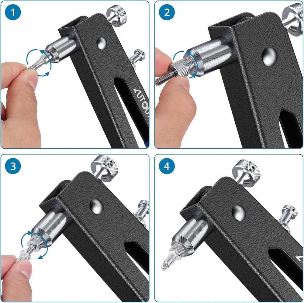 86Pcs Heavy Blind Rivet Nut Tool Kit Hand Riveter Wrench Threaded Insert Rivet
